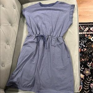 A new day Striped Blue Casual Dress size medium